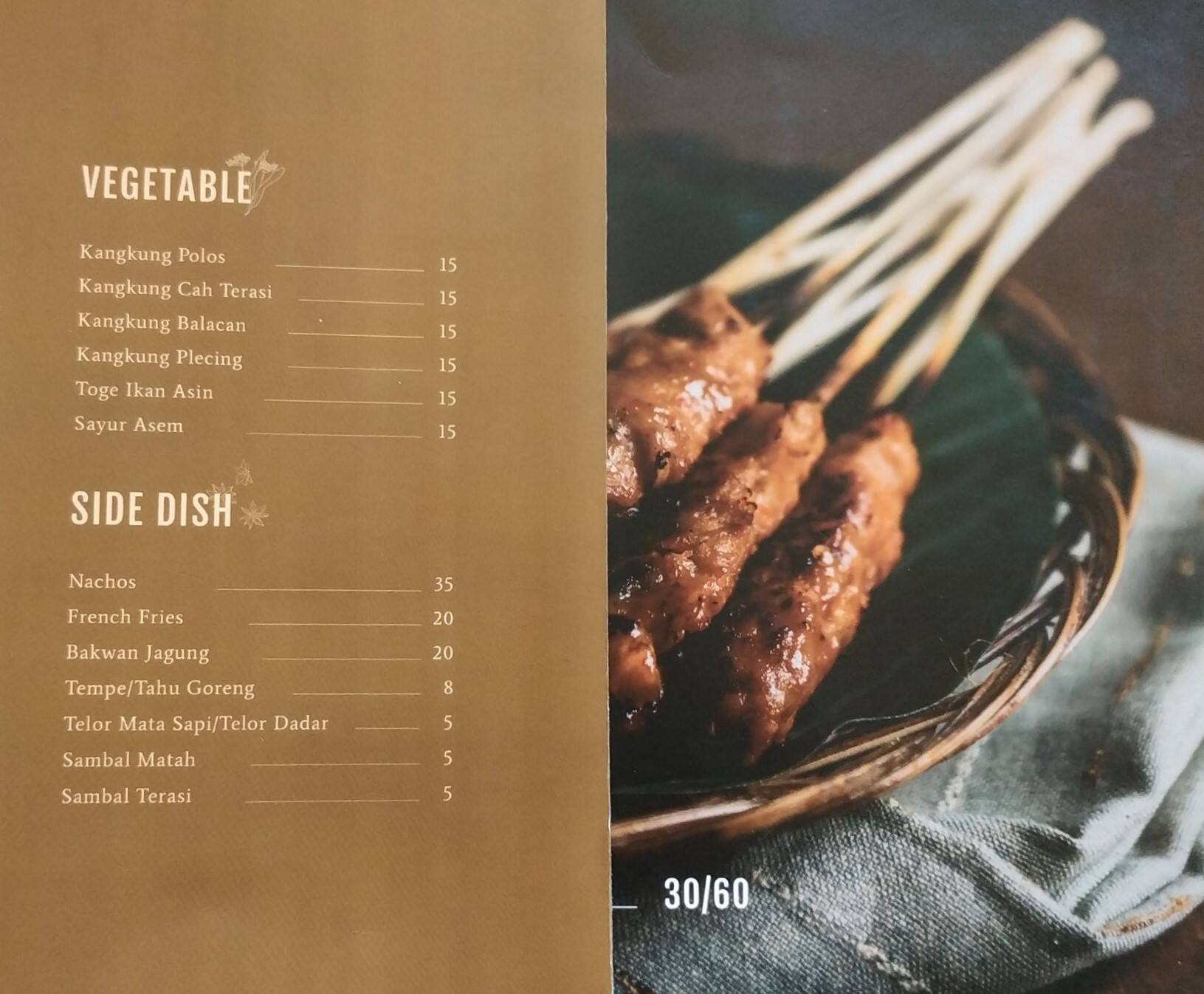 Menu at Little Ubud restaurant, Jakarta, Green Ville