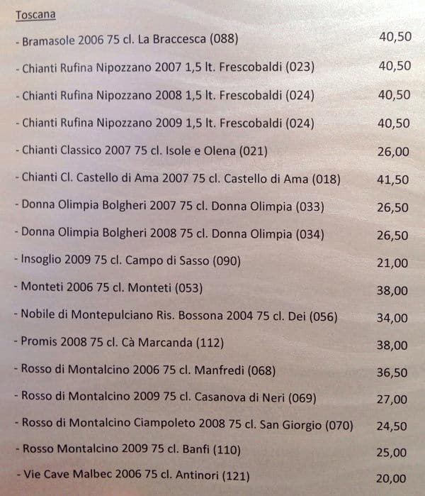 Menu di Liberty 