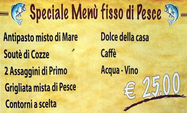 Menu di Ristorante Pizzeria 