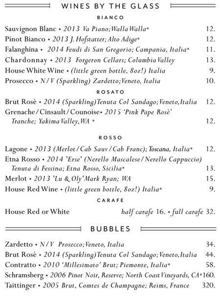Menu At The Pink Door Restaurant Seattle