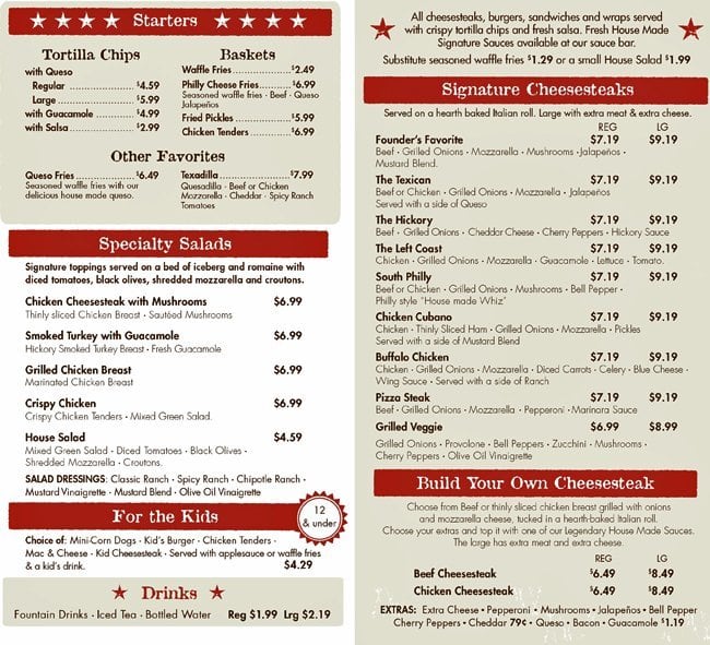 Texadelphia Menu, Menu for Texadelphia, Cedar Park, Cedar Park ...