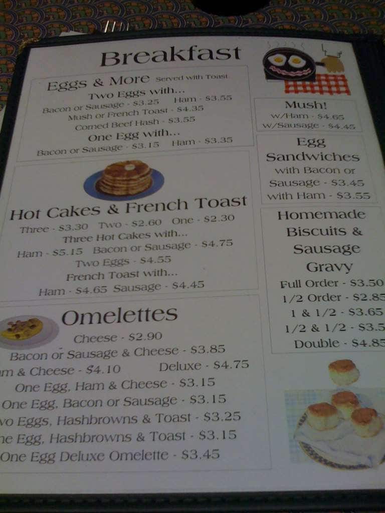 Menu at Oliverio's Southland Restaurant, Lafayette, Old U.S. 231