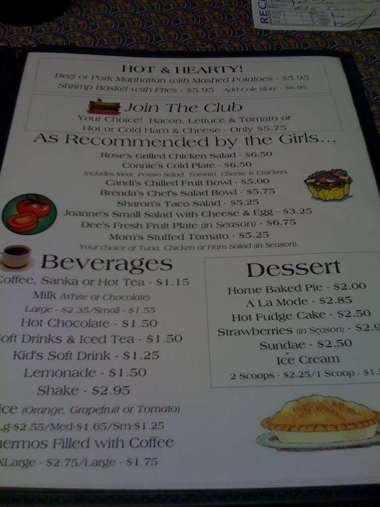 Menu at Oliverio's Southland Restaurant, Lafayette, Old U.S. 231