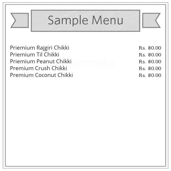 Oza Sweets And Farsan menu
