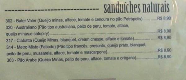 Clássicos Manóh cardápio