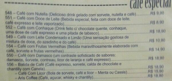 Clássicos Manóh cardápio