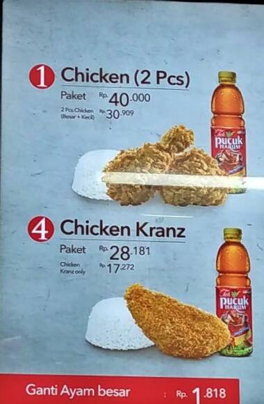 CFC menu