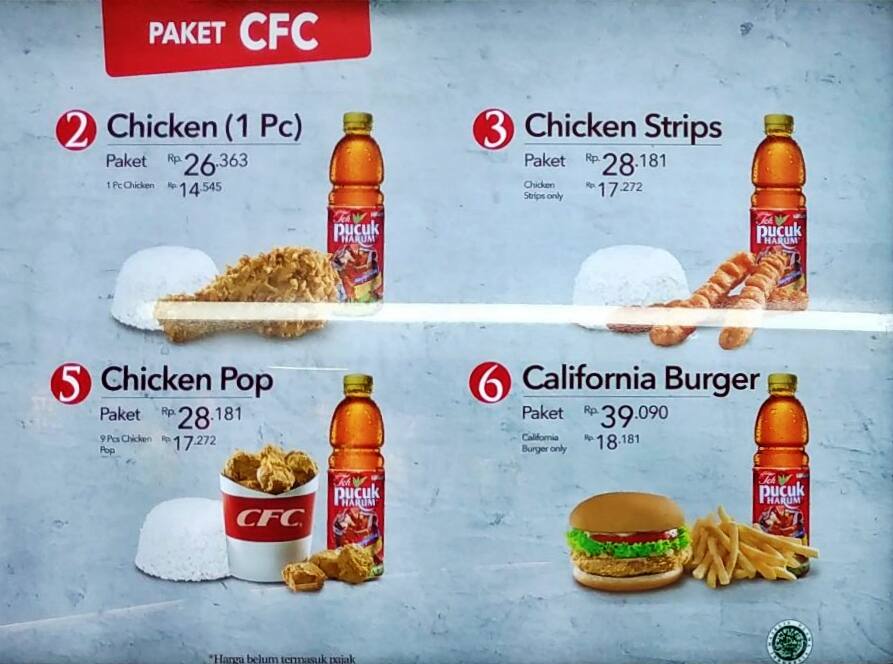 CFC menu