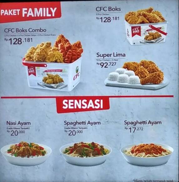CFC menu