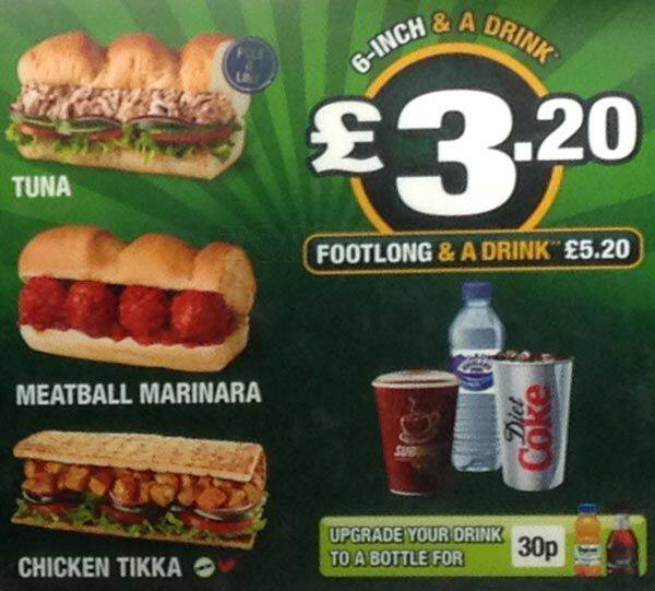 Subway menu