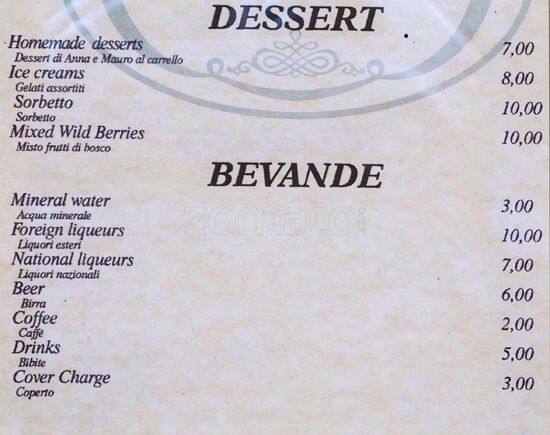 Menu di Mauro 