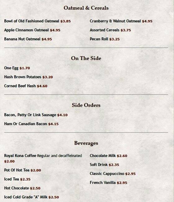 Menu at Omega Restaurant, Schaumburg, W Wise Rd