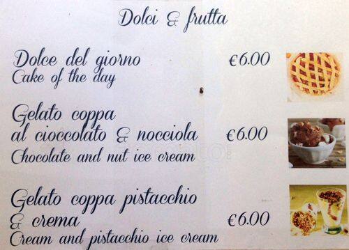 Menu de Il Gazebo