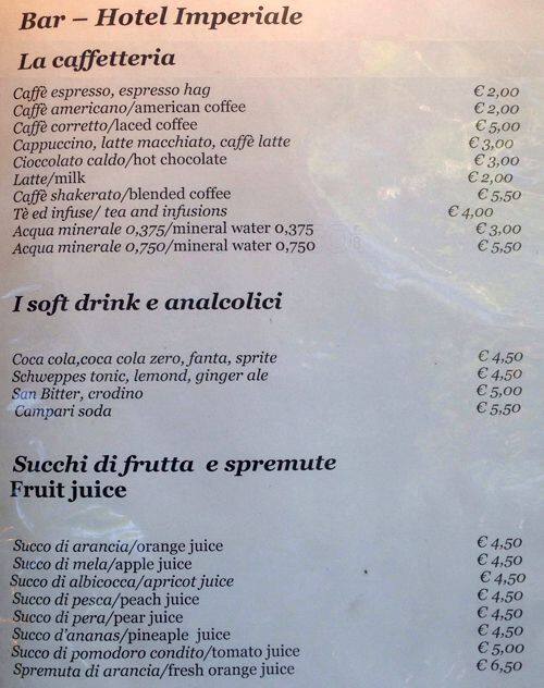 Menu de Il Gazebo