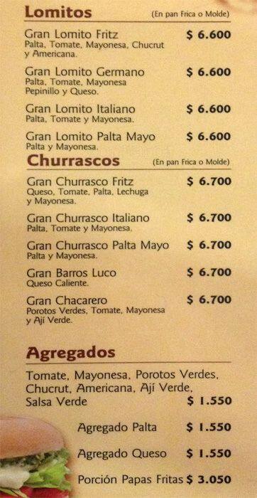 Fritz menu