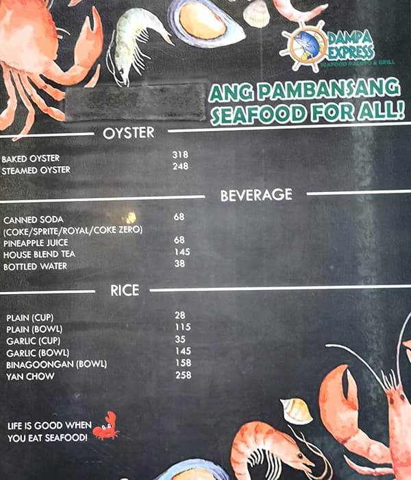 Menu At Dampa Express Restaurant Quezon City 10b Xavierville Ave menu-at-dampa-express-restaurant-quezon-city-10b-xavierville-ave