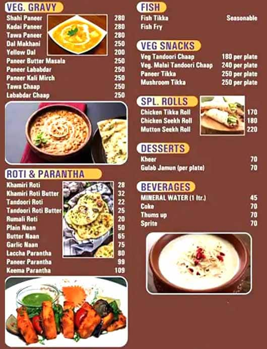 Menu at Moolchand Chur Chur Naan Or Paratha Since 1979, Noida, C-86