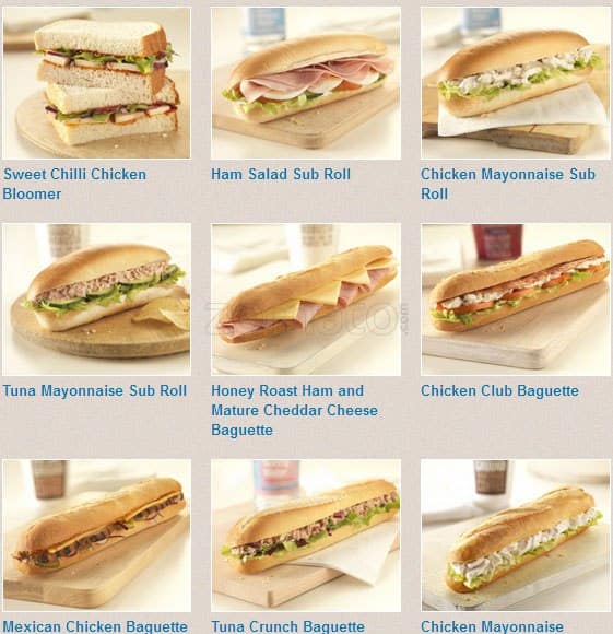 Menu at Greggs, London, 195 Hoxton St