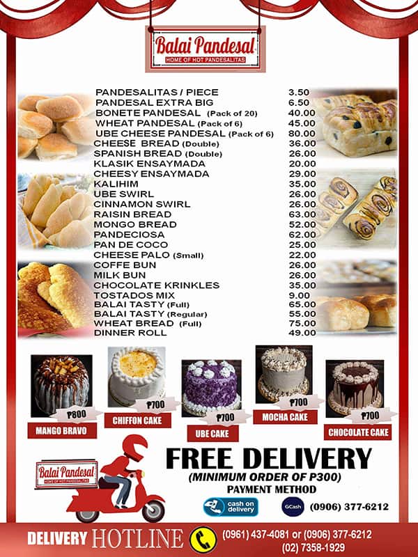 Balai Pandesal Menu Menu For Balai Pandesal Banawe Quezon City