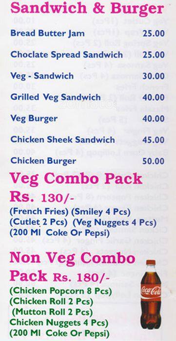 Munch Munch menu