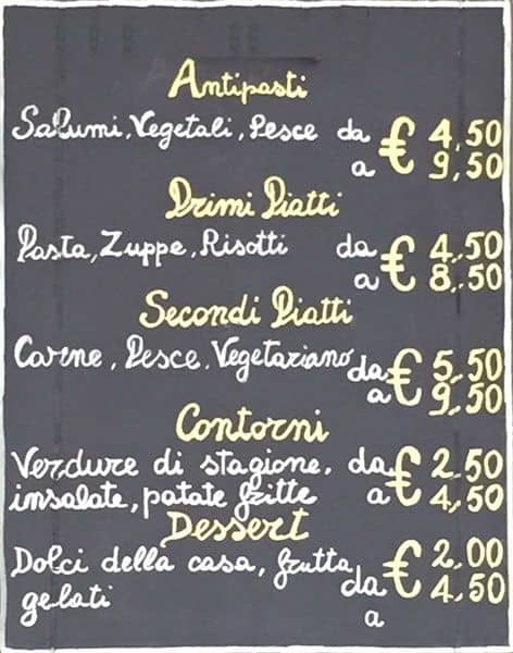 Menu di Ristorante Salsa Rubra 