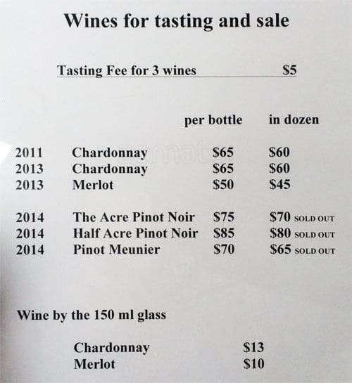Carta de Main Ridge Estate