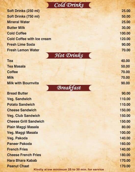 Menu at Amritsari Punjabi Dhaba 2 Best Punjabi Dhaba in Udaipur, Udaipur
