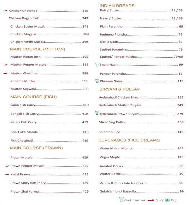Luxer menu