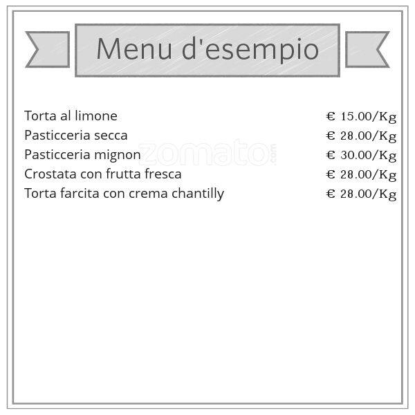 Pasticceria Ranieri Speisekarte