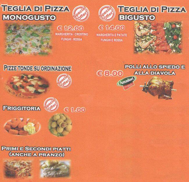 Menu di La Lucania 