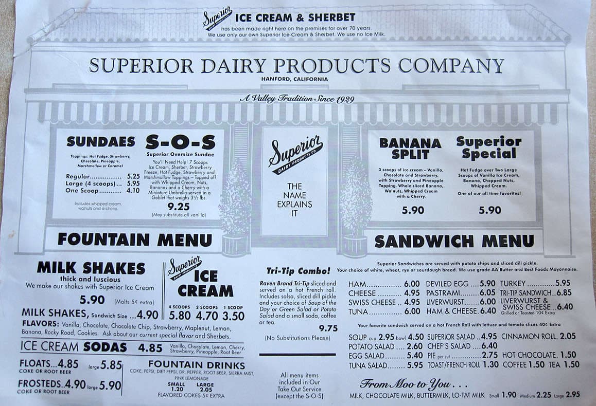 bucks dairy quick menu