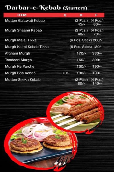 Menu of Lazeez-E-Kebabi, Gomti Nagar, Lucknow