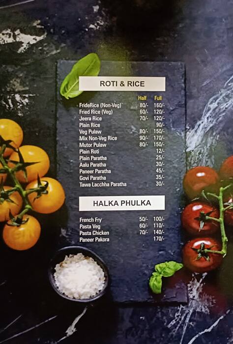 Menu at Chaii Gully, Ranchi