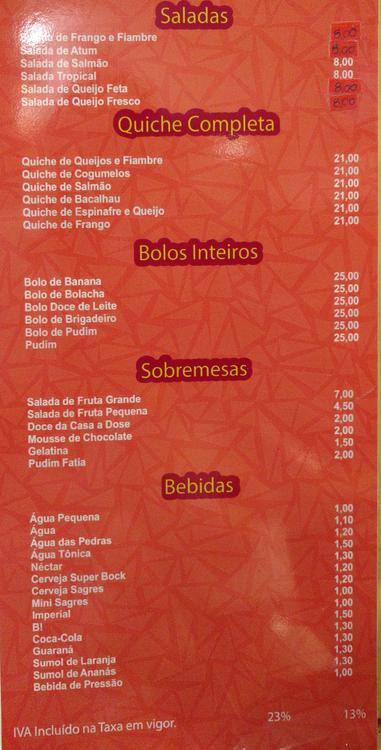 Fixe Mix menu