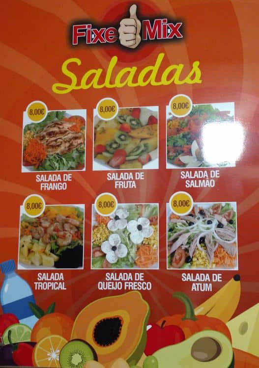 Fixe Mix menu