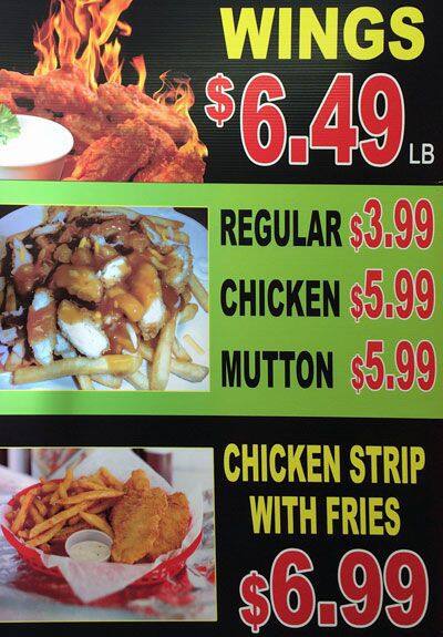 Suruthis Take Out menu