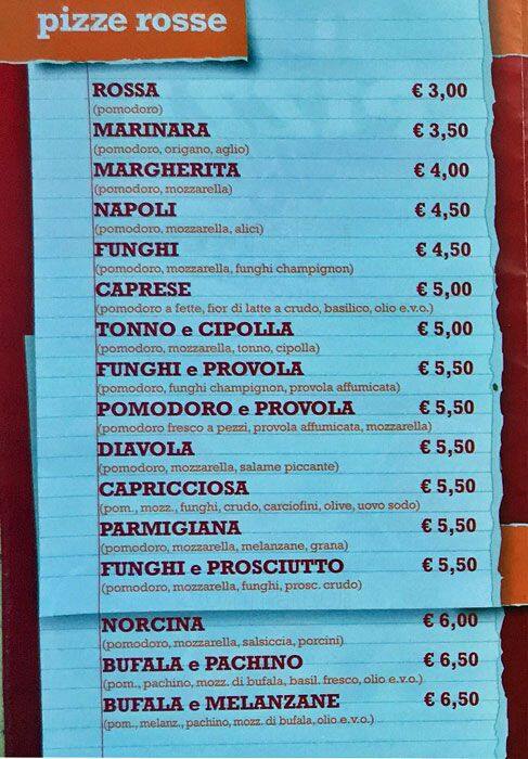 Menu di Pizza Tre 