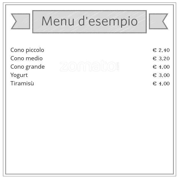 Menu di Gori Gelato 