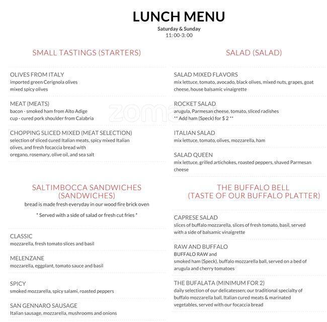 Sapori di Napoli Menu, Menu untuk Sapori di Napoli, Decatur, Atlanta