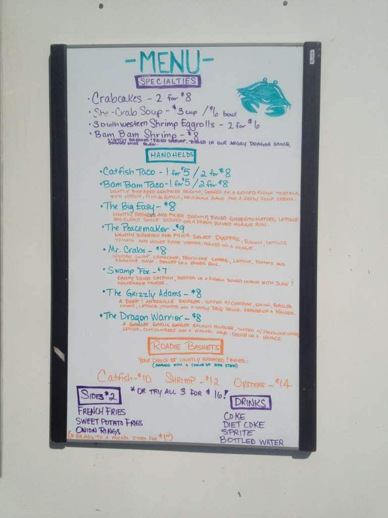 Roadside Seafood Restaurant & Food Truck Menu Urbanspoon/Zomato