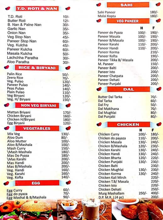 Menu of The Real Taste, Hajipur, Patna