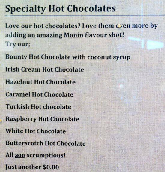 Illy Espresso Bar Menu, Menu for Illy Espresso Bar, Riccarton