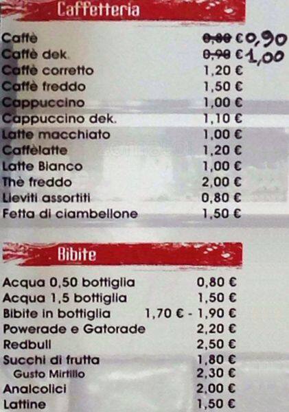 Menu di Casinò Cafè Portuense 