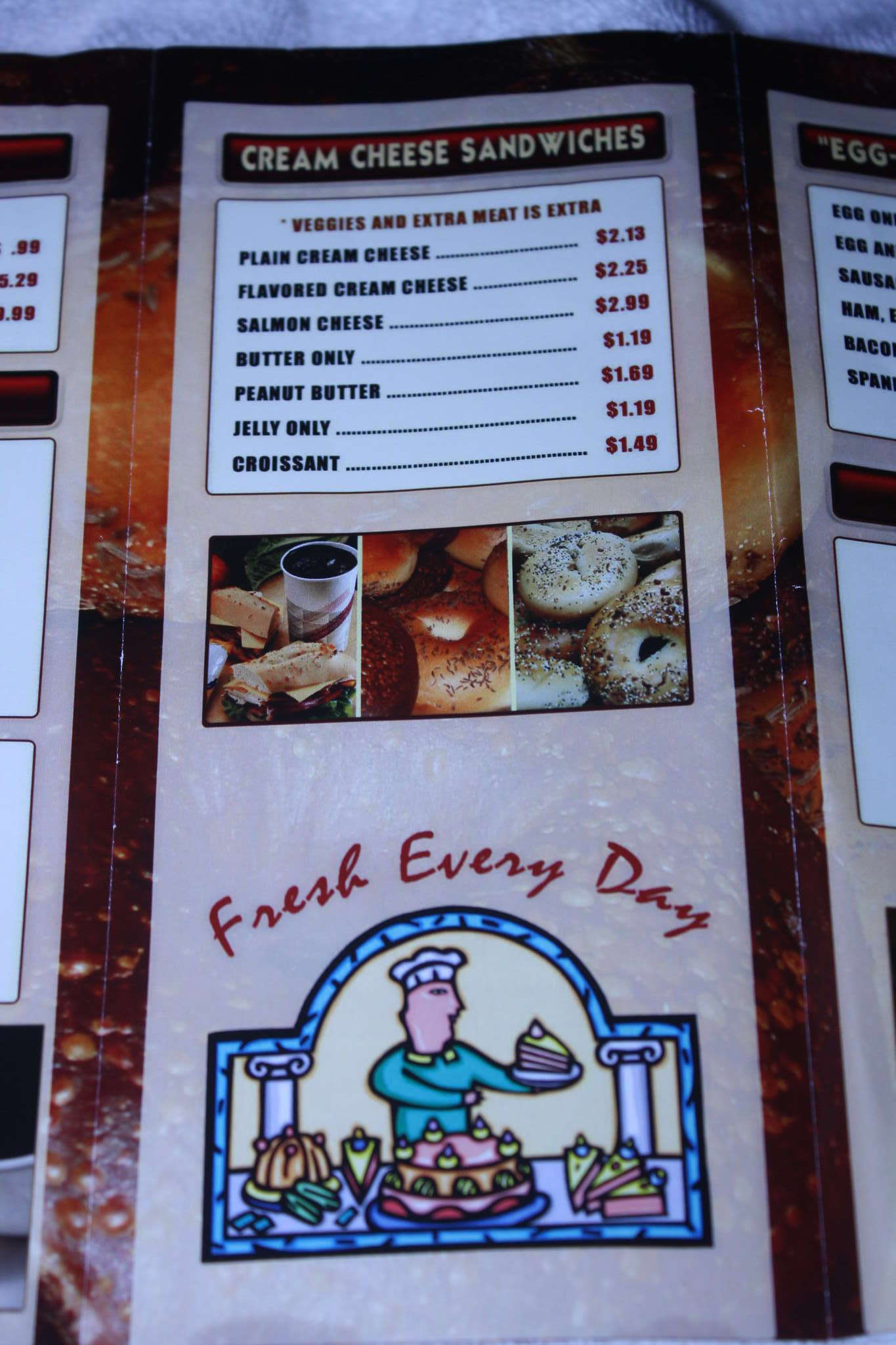 Menu at Bagels Plus restaurant, Tampa