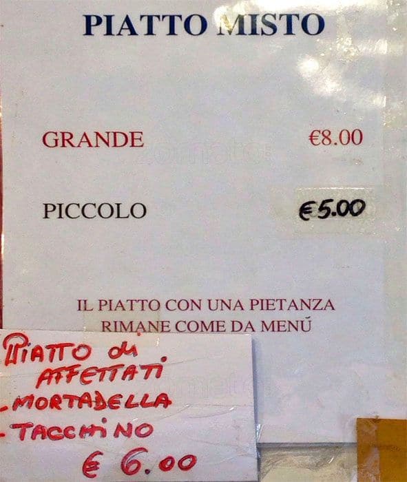 Menu di Forno Ceccacci 
