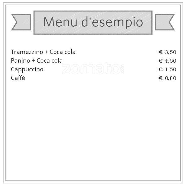 Menu di Caffé Rendez Vous Tavola Calda 