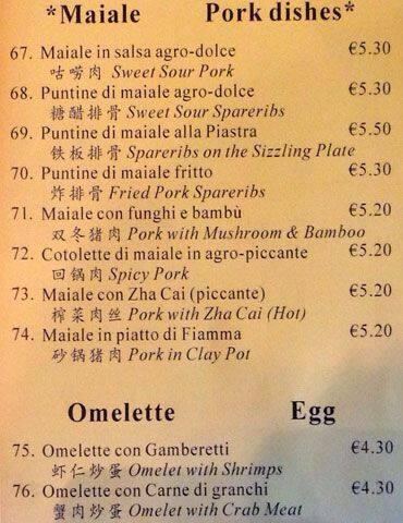 Menu di Città Sovrana 