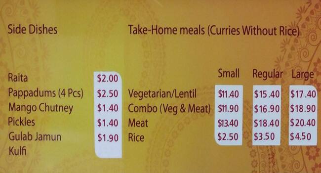Sogy's fine Indian foods меню