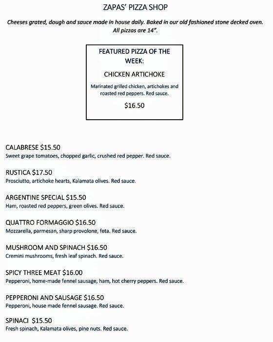 Menu at Palermo Pasta House pizzeria, Round Rock