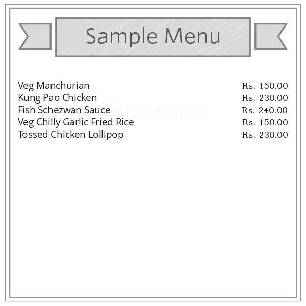 Maong's Chinese Dine-In & Takeaway menu